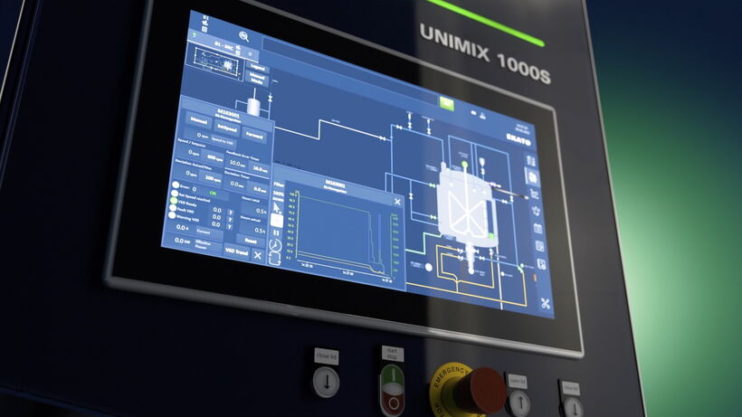 Industriedesign Detail der EKATO UNIMIX Next Generation mit funktionaler UI/UX-Bedienstruktur