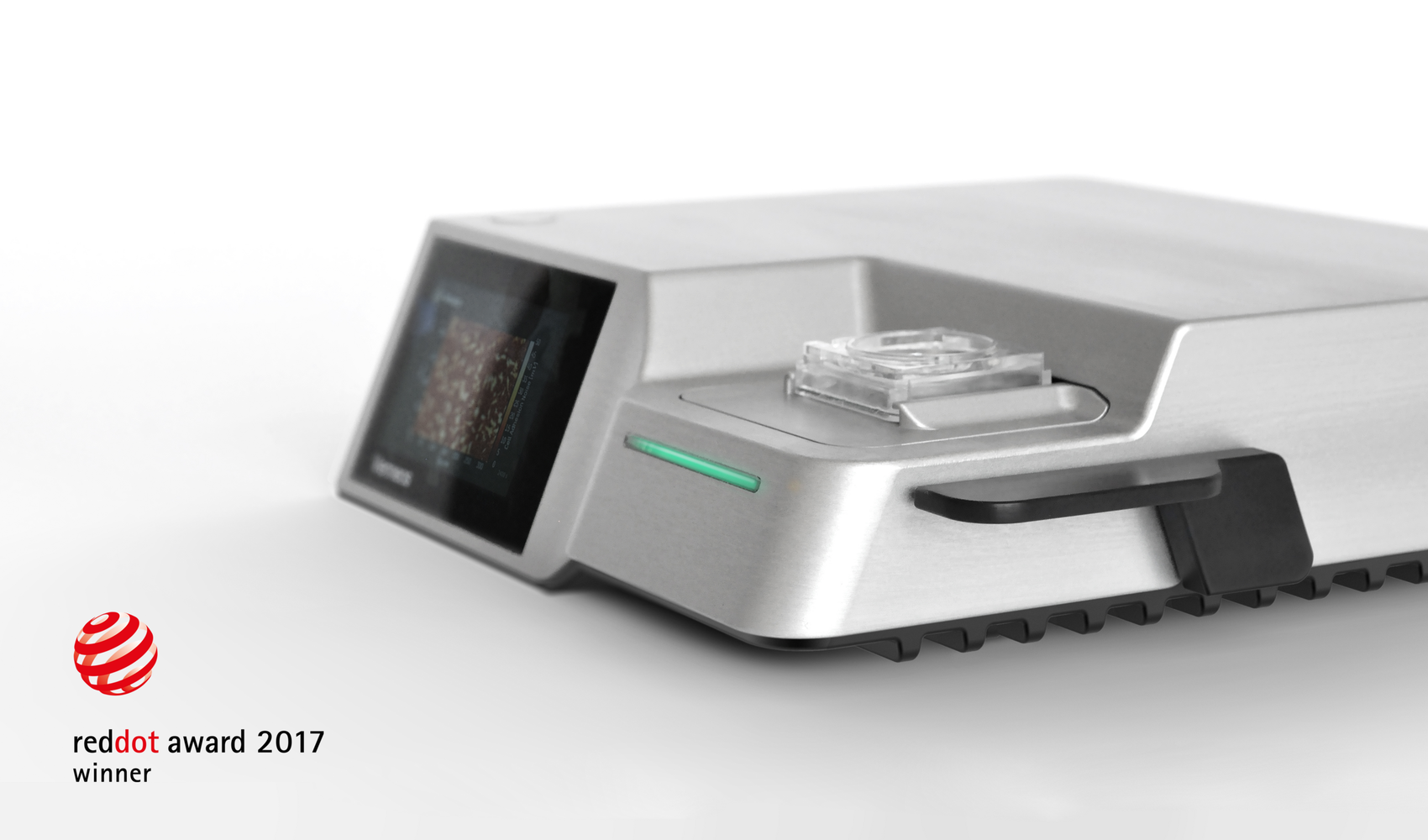 Red Dot ausgezeichnetes Laboratory Equipment Design des CAN-Q Analysegeräts für die markierungsfreie Untersuchung biologischer Zellen.
