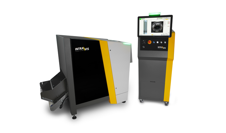 Industriedesign der PreMon Prüfanlage mit markanter Gehäusegestaltung, geneigter Front und präziser Formensprache für industrielle Prüftechnik.