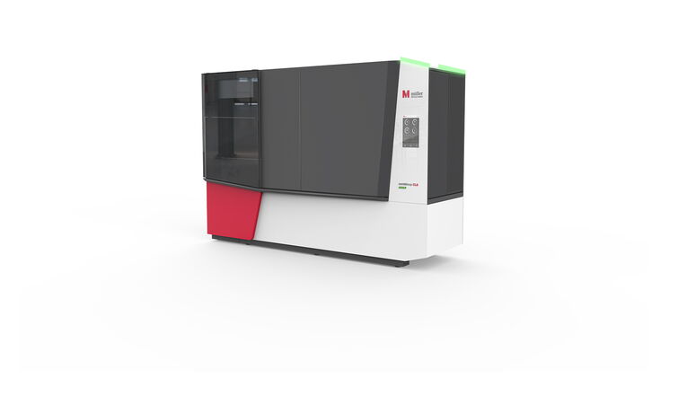 Maschinenbau Design von defortec für Müller Hydraulik mit markenprägender Formensprache, dynamischen Geometrien und integriertem Corporate Product Design.