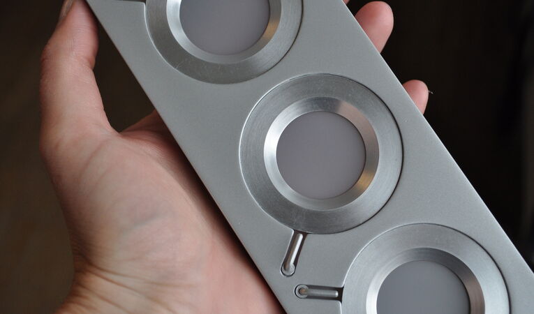 CNC machined part of a precision industrial design model.
