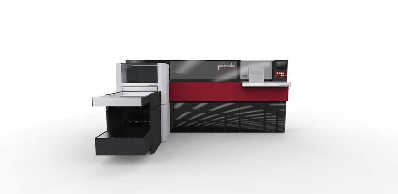 Die Palamides smartliner240 kombiniert hochwertiges Industriedesign, großflächige Mineralglasflächen und eine präzise Maschinenarchitektur für die innovative Layflat-Buchbindung.